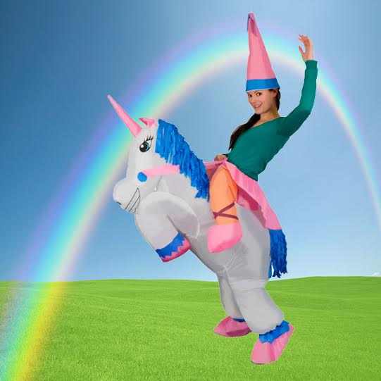 disfraz hinchable de unicornio